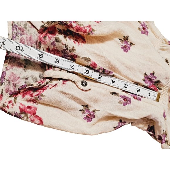 Mimi Chica Romper size Small floral cream long sleeve - Picture 4 of 8